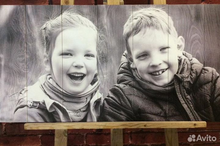 Фото на досках, картина на досках. хороший подарок