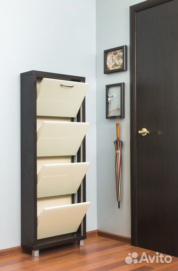 Обувница Айрон-4 стекло Капучино