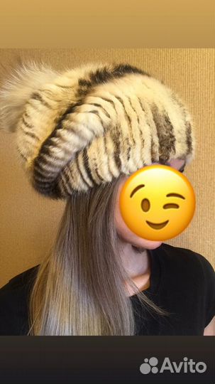 Шапка вязаная норка