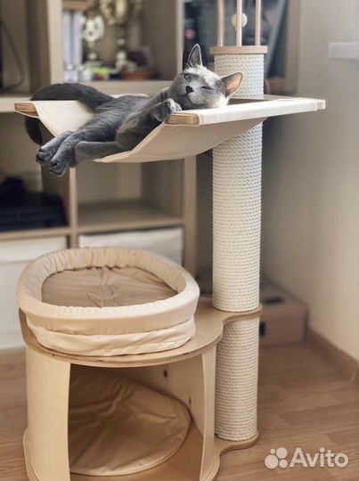 Когтеточка для кошек с домиком