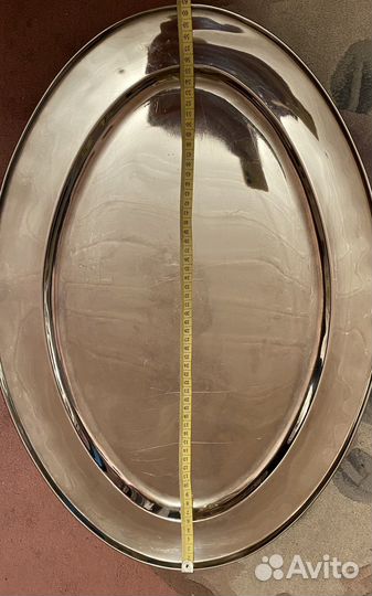 Большое сервировочное блюдо нержавейка