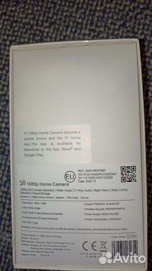 Yi 1080p Home Camera, домашняя камера
