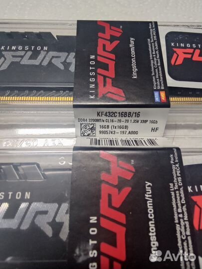 Оперативная память HyperX Fury 32gb ddr4 3200