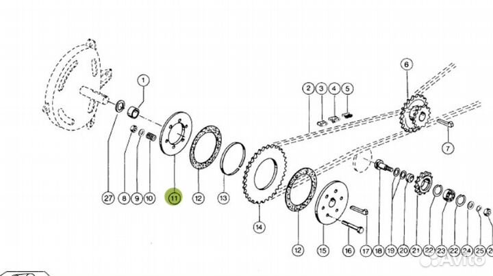 Ступица муфты привода подборщика Клас 44 62