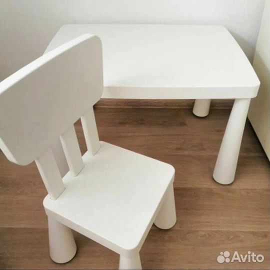 Детский стол и стул IKEA маммут