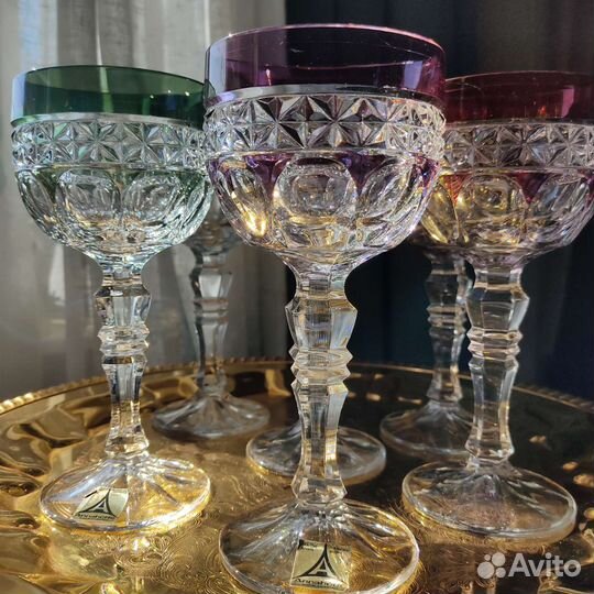 Бокалы хрустальные для вина Германия винтаж