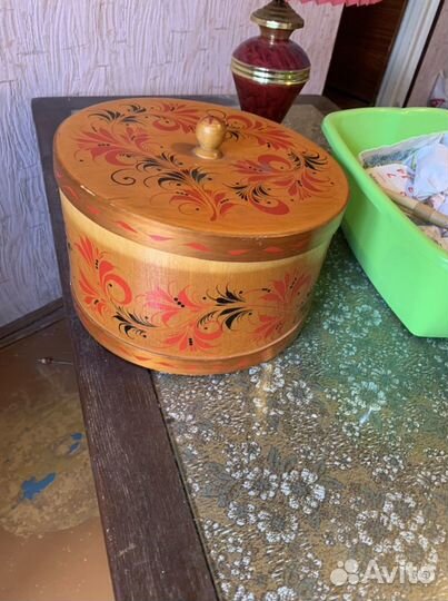 Бочонок деревянный хохлома