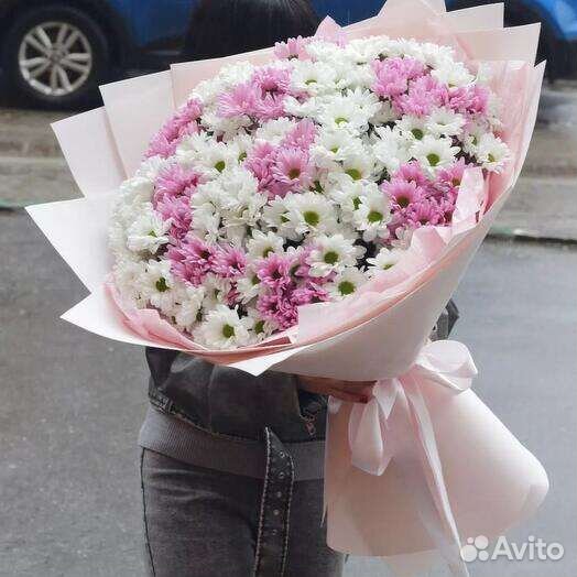 Букеты гиганты из хризантемы ромашки