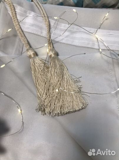 Шторы готовые новые, подхват, 2 чехла на думки