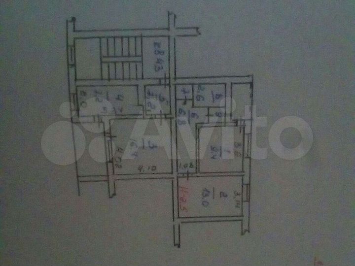 3-к. квартира, 62 м², 4/5 эт.