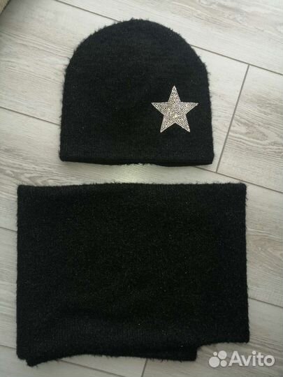 Шапка +шарф (снуд)