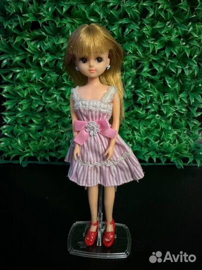 Японская Кукла Licca в полосатом сарафане