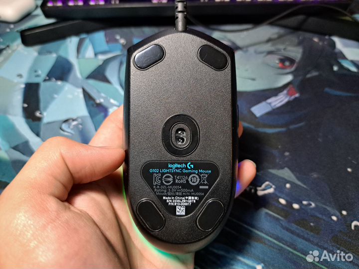 Мышь проводная Logitech G102 lightsync