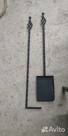 Совок и кочерга для камина мангала печи бани