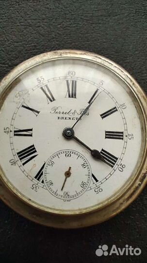 Часы карманные серебро Perret & Fils brenets