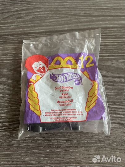 Hot wheels Mcdonalds surf boarder