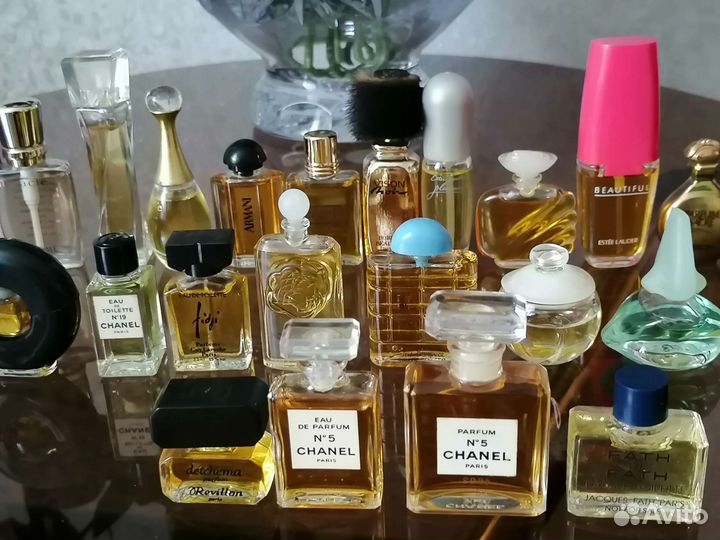 Винтажные миниатюры Шанель Эсти Лаудер Диор Дали