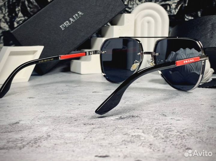 Очки Prada Aviator черные