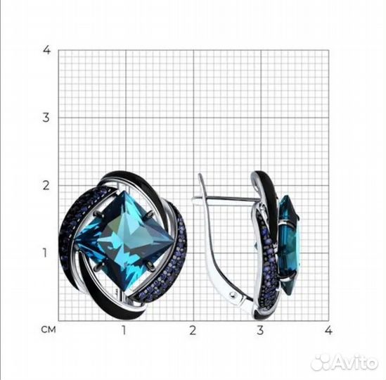 Комплект кольцо и серьги