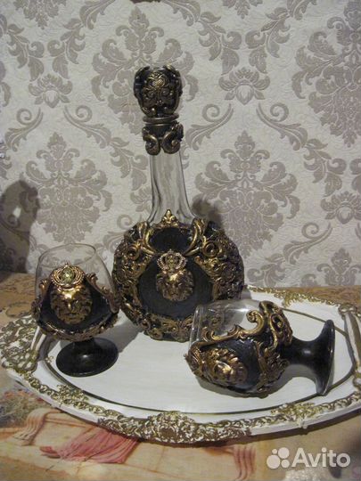 Именной набор для коньяка и виски. Бокалы, графин