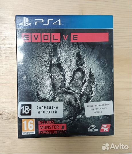 Игра Evolve на PS4 (в плёнке)