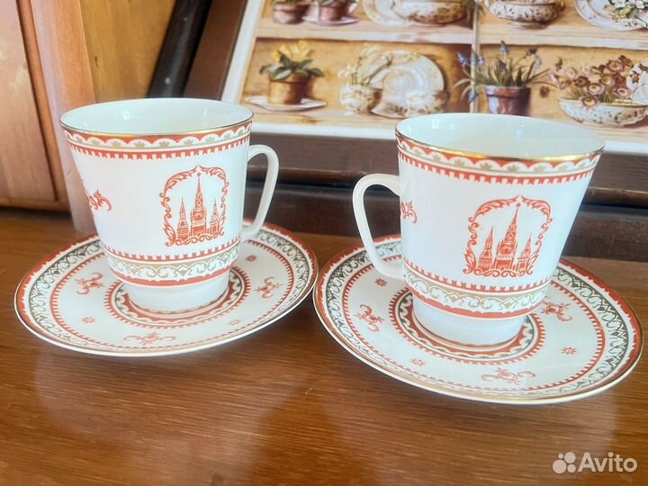 Чашка с блюдцем кофейная, СССР лфз