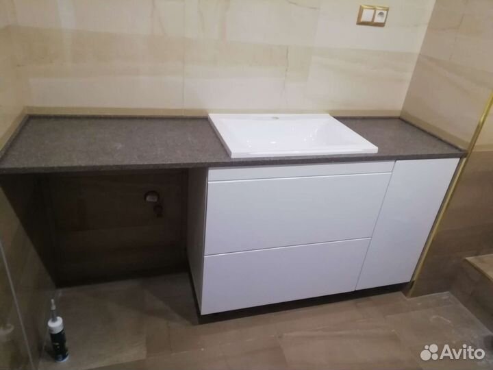 Столешница для ванной комнаты, из искусственного к