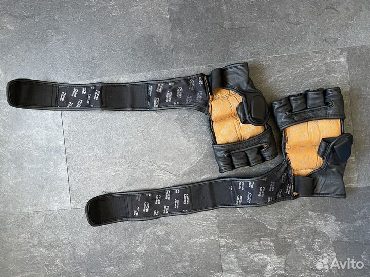 Перчатки мма кожаные взрослые bad boy