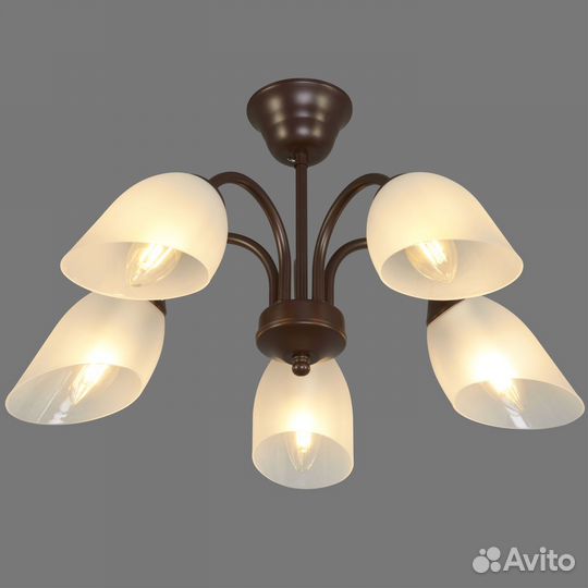 Люстра потолочная Vitaluce Альфа дарк 5 ламп 15м Е