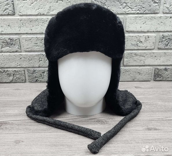 Шапка ушанка Calvin Klein серая