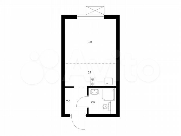 Квартира-студия, 20,1 м², 7/17 эт.