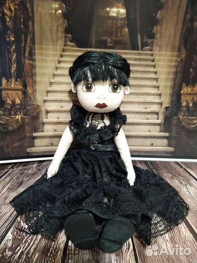 Кукла Уэнсдей Аддамс ручной работы
