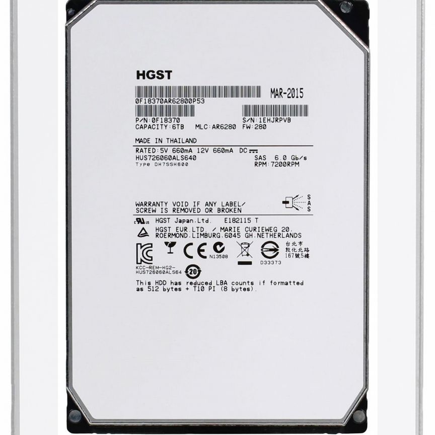 [HUS726060ALS640] Жесткий Диск Hitachi 6tb Sas 3.5 Hus726060als640
