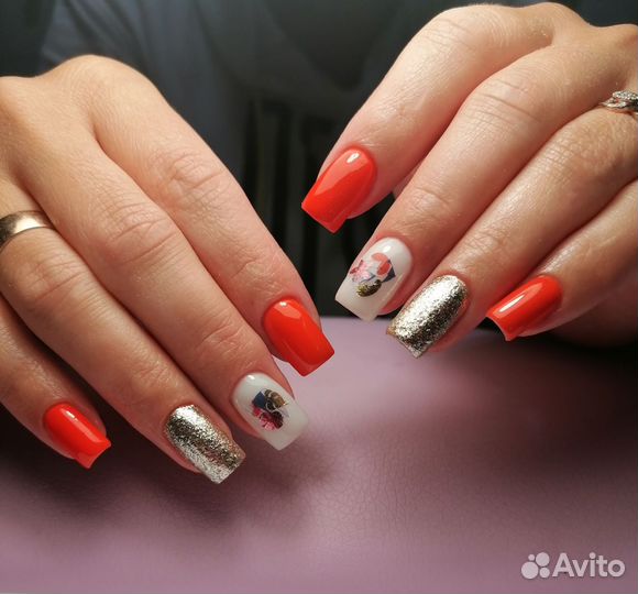 Маникюр, наращивание ногтей гель, шеллак