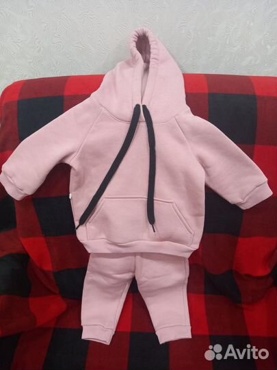 Костюм теплый на флисе, 74 размер