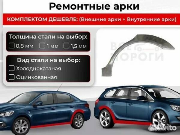 Ремонтныe арки Kia Magentis 1 рестайлинг