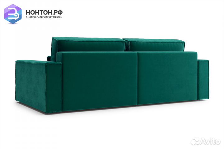 Диван угловой тик-так Сохо изумрудный