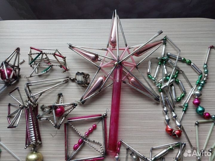 Ёлочная игрушка на ёлку СССР. Стеклярус