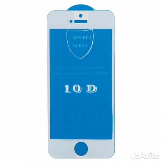 Защитное стекло для iPhone 5, 5S, 5C, SE белое (wh