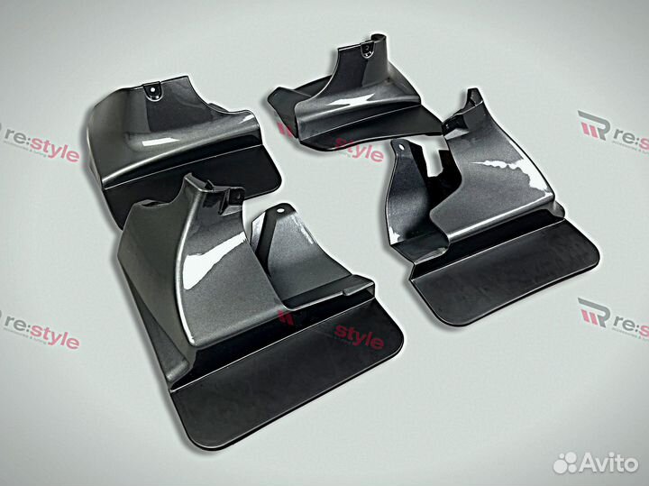 Брызговики Prado 120 Темный металл