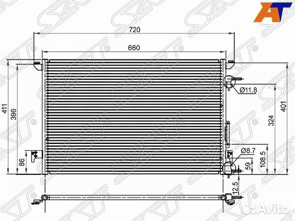Радиатор кондиционера opel vectra