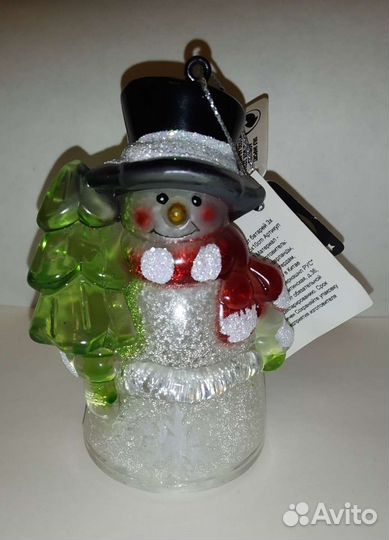 Новогодний светильник Снеговик