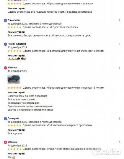 Проставки для увеличения клиренса 2-6