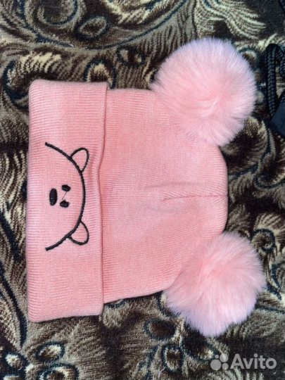 Шапка снуд для девочки