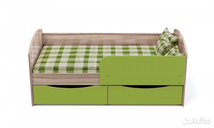 Кровать 1 фасад Гринери