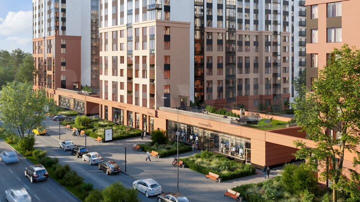 2-к. квартира, 66,9 м², 2/12 эт.