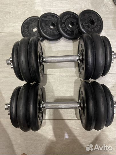 Гантели разборные обрезиненные