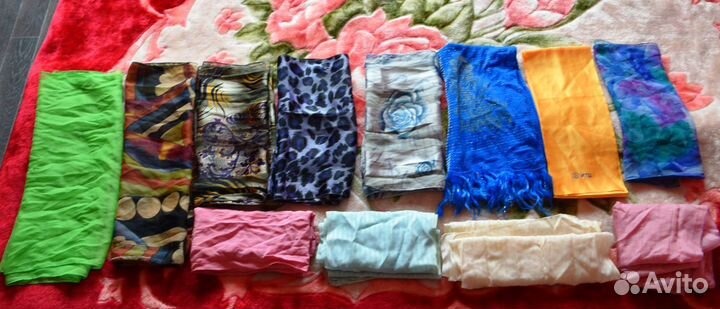 Шарфики разноцветные лёгкие