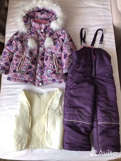 Зимний костюм для девочки, размеры 98, 110, 116