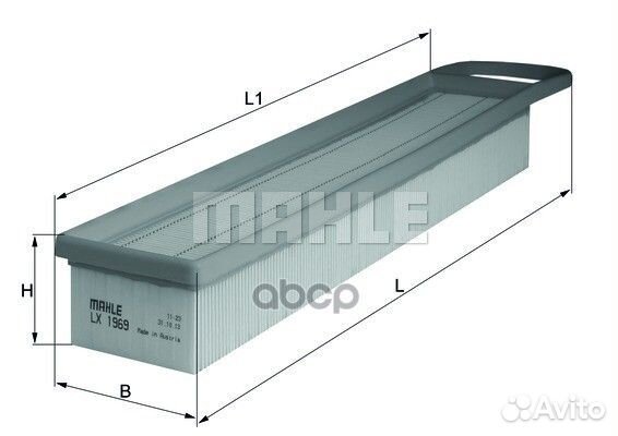 Фильтр воздушный lx1969 Mahle/Knecht